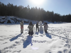 ヌークシオ国立公園で氷った湖の上を歩いちゃいました